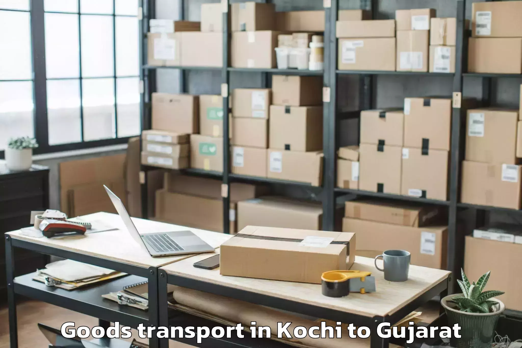 Top Kochi to Jetpur Goods Transport Available